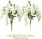 Fake Flowers Indoor Plants, 2Pcs White Hanging Wisteria Decoration